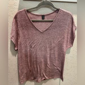 Heather Pink Dolman Short Sleeve Top